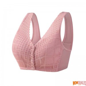 Plus Size Cotton Front Button Bra